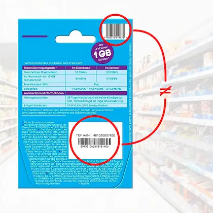 One Item - Two Barcodes